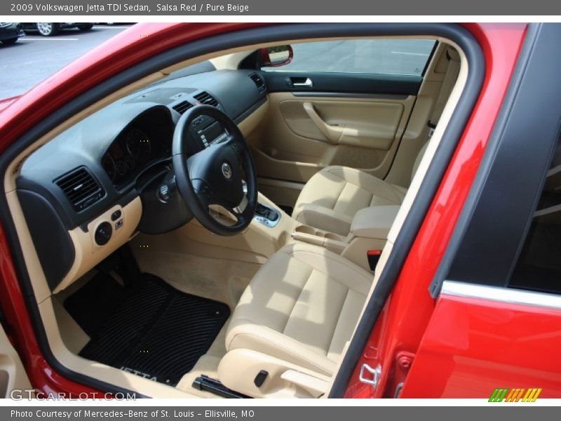 Salsa Red / Pure Beige 2009 Volkswagen Jetta TDI Sedan