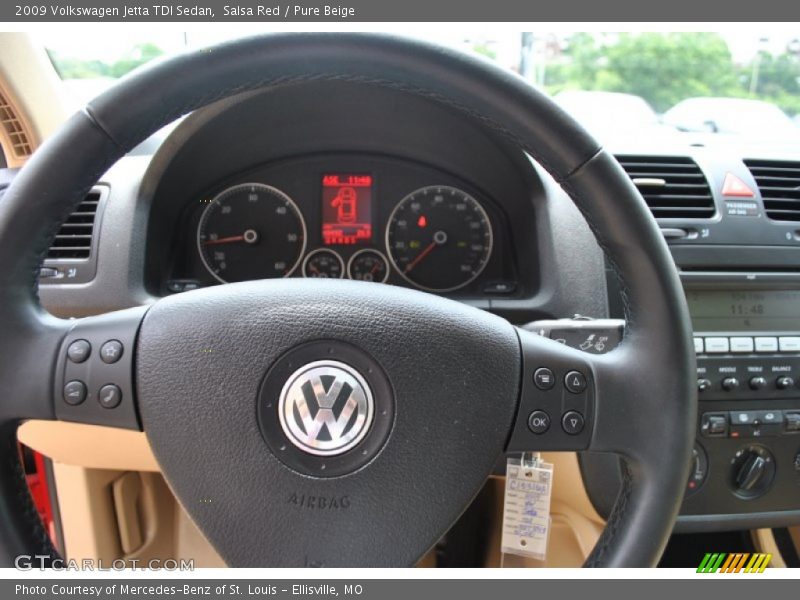 Salsa Red / Pure Beige 2009 Volkswagen Jetta TDI Sedan