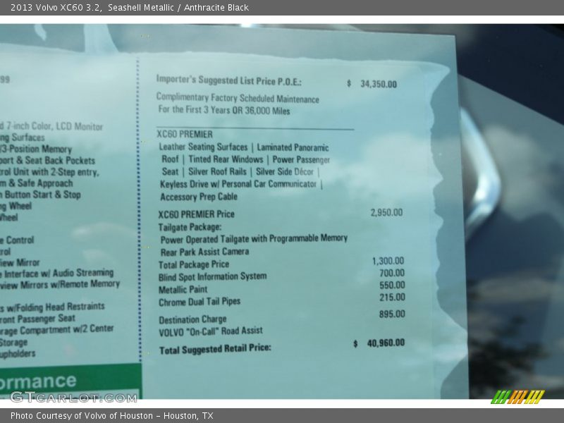 Seashell Metallic / Anthracite Black 2013 Volvo XC60 3.2