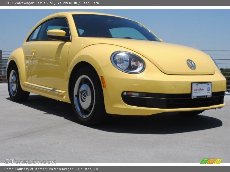 Yellow Rush / Titan Black 2013 Volkswagen Beetle 2.5L
