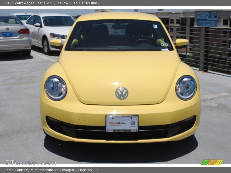 Yellow Rush / Titan Black 2013 Volkswagen Beetle 2.5L
