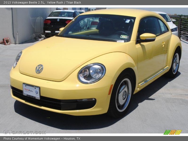 Yellow Rush / Titan Black 2013 Volkswagen Beetle 2.5L