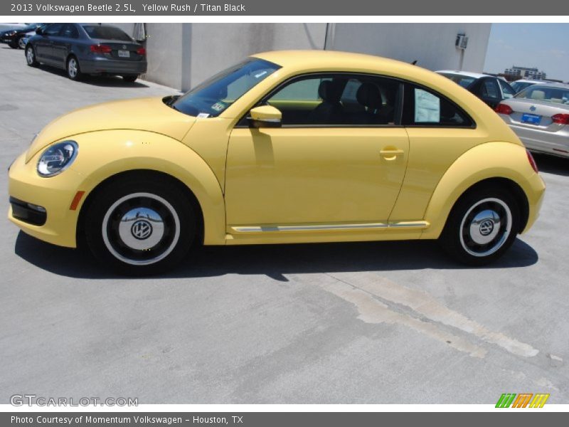 Yellow Rush / Titan Black 2013 Volkswagen Beetle 2.5L