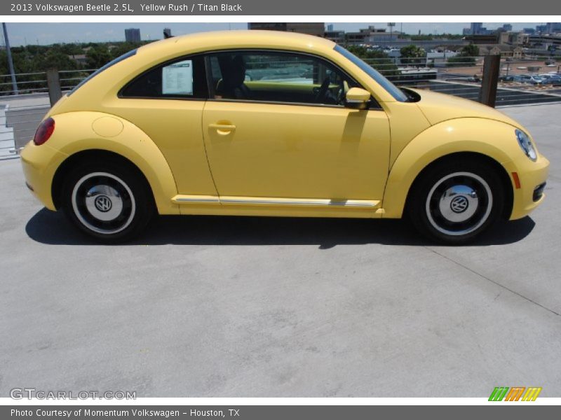 Yellow Rush / Titan Black 2013 Volkswagen Beetle 2.5L