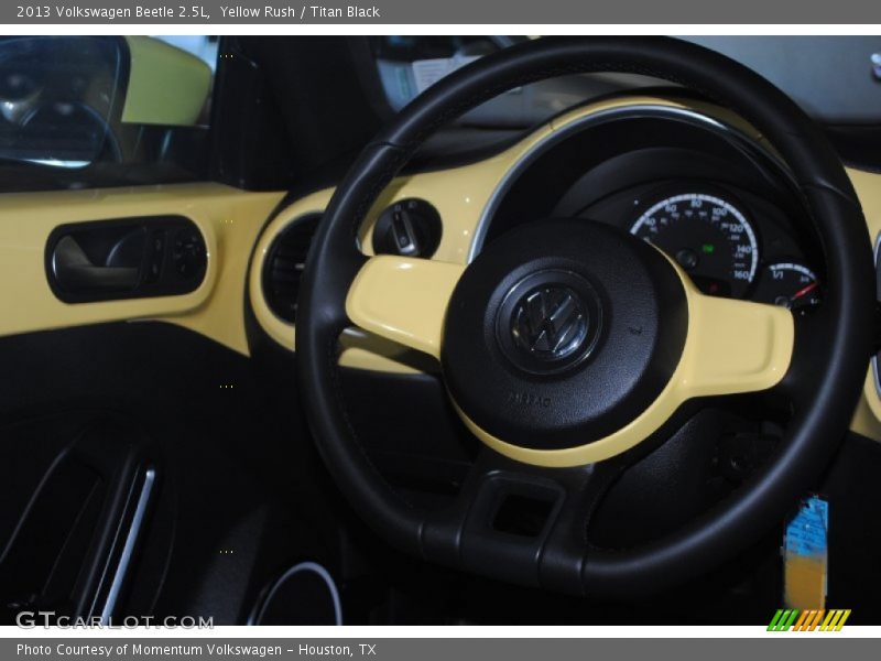 Yellow Rush / Titan Black 2013 Volkswagen Beetle 2.5L