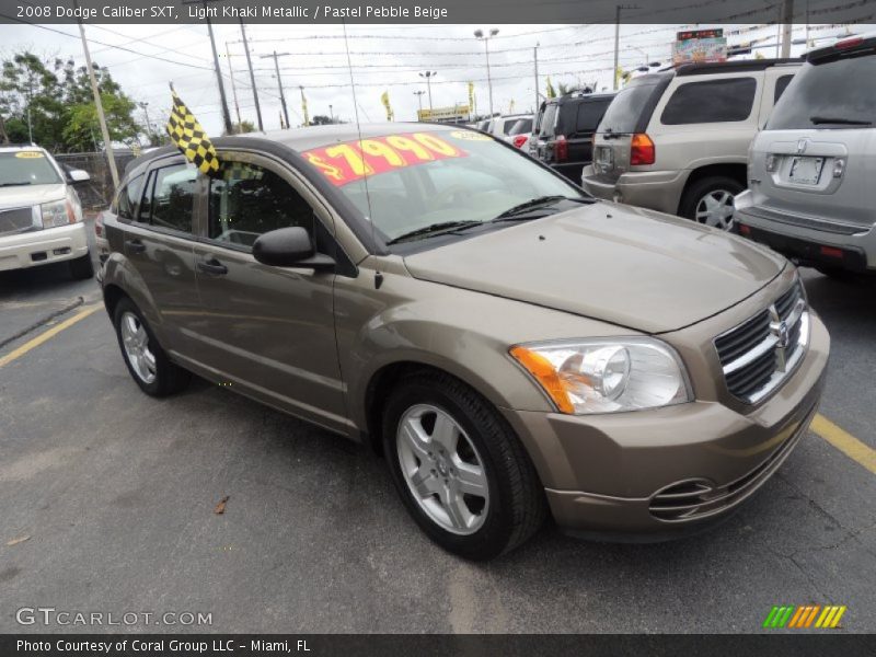 Light Khaki Metallic / Pastel Pebble Beige 2008 Dodge Caliber SXT