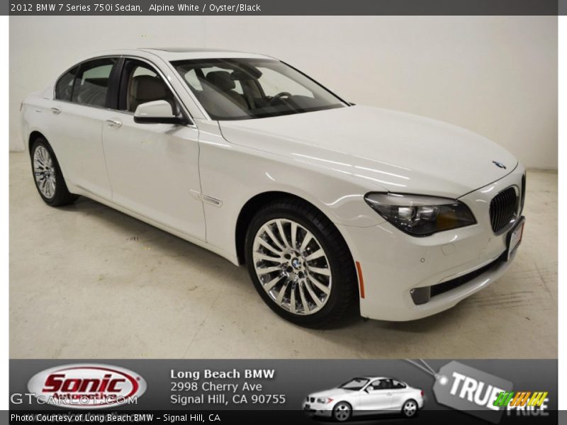 Alpine White / Oyster/Black 2012 BMW 7 Series 750i Sedan