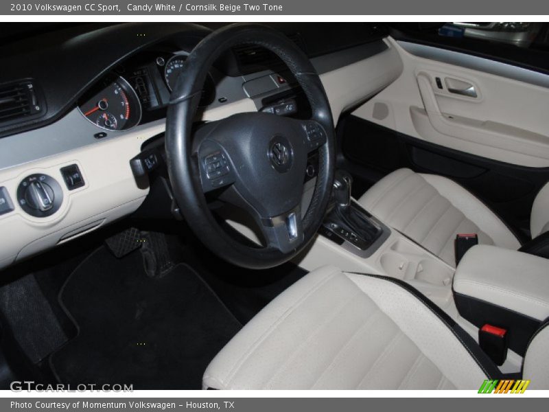 Candy White / Cornsilk Beige Two Tone 2010 Volkswagen CC Sport