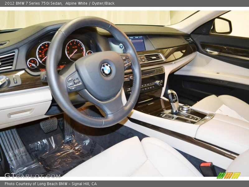 Alpine White / Oyster/Black 2012 BMW 7 Series 750i Sedan