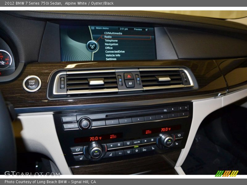 Alpine White / Oyster/Black 2012 BMW 7 Series 750i Sedan