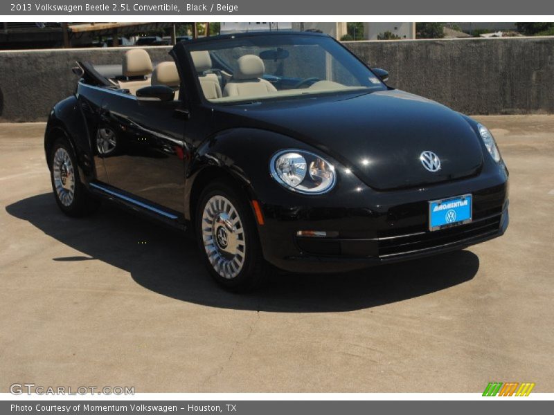 Black / Beige 2013 Volkswagen Beetle 2.5L Convertible