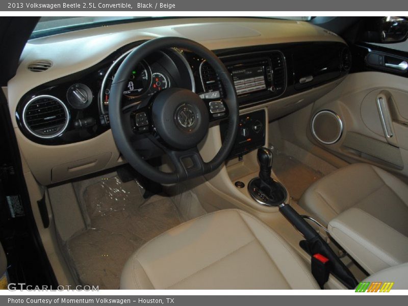 Black / Beige 2013 Volkswagen Beetle 2.5L Convertible
