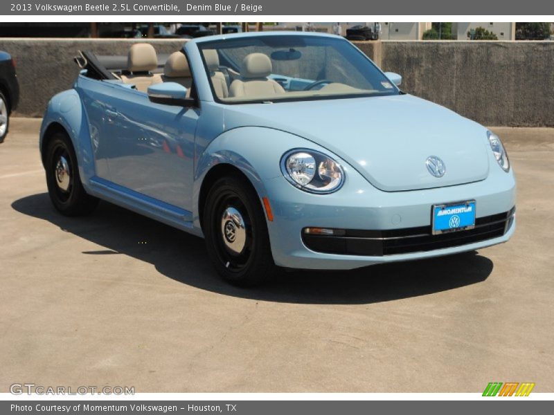 Denim Blue / Beige 2013 Volkswagen Beetle 2.5L Convertible