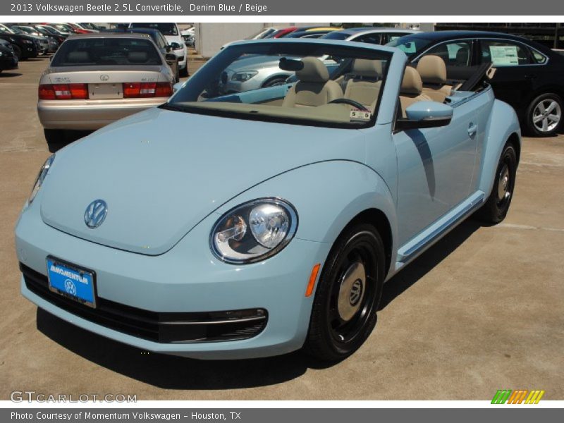 Denim Blue / Beige 2013 Volkswagen Beetle 2.5L Convertible