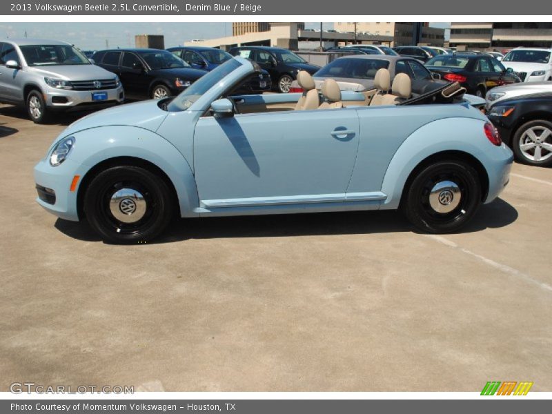 Denim Blue / Beige 2013 Volkswagen Beetle 2.5L Convertible