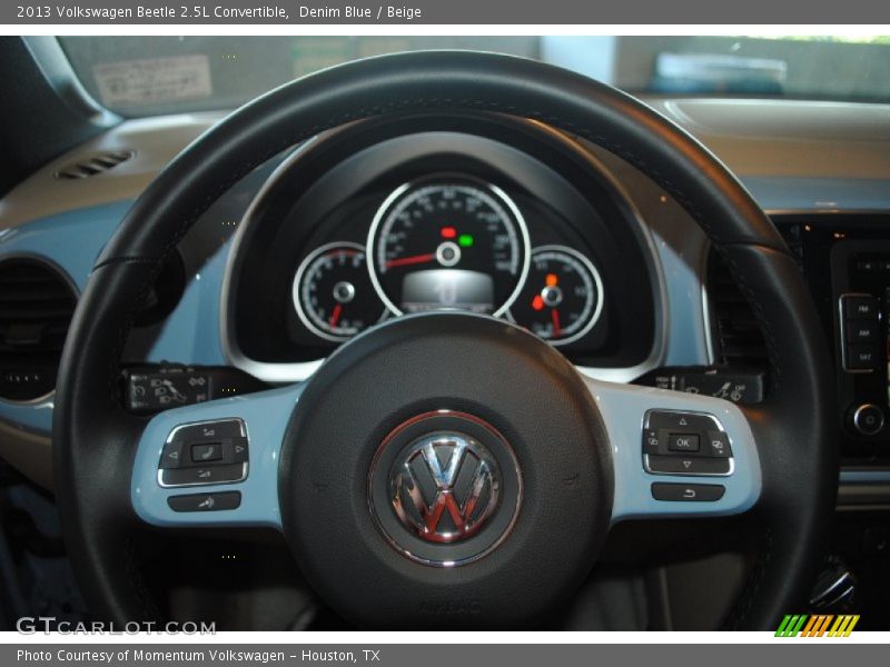 Denim Blue / Beige 2013 Volkswagen Beetle 2.5L Convertible