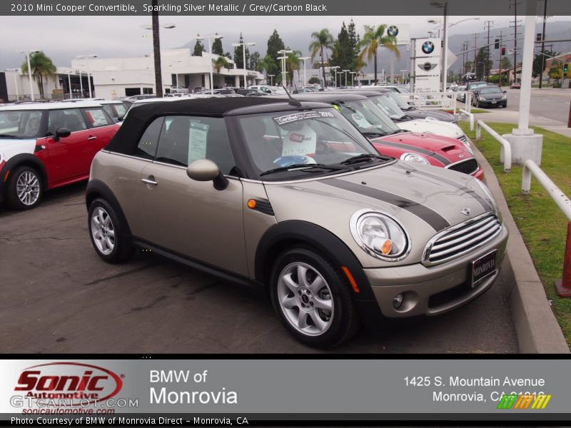 Sparkling Silver Metallic / Grey/Carbon Black 2010 Mini Cooper Convertible