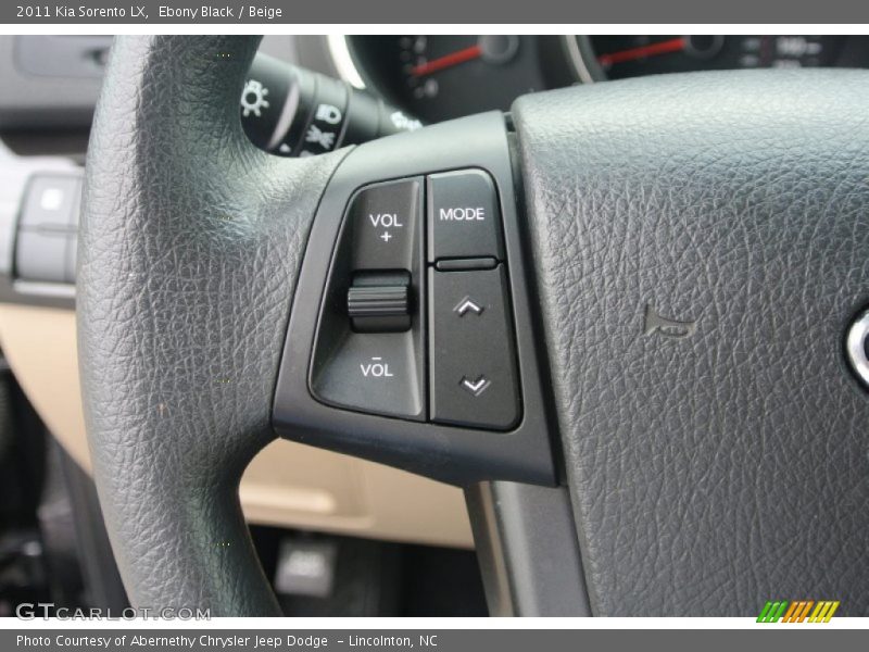 Ebony Black / Beige 2011 Kia Sorento LX