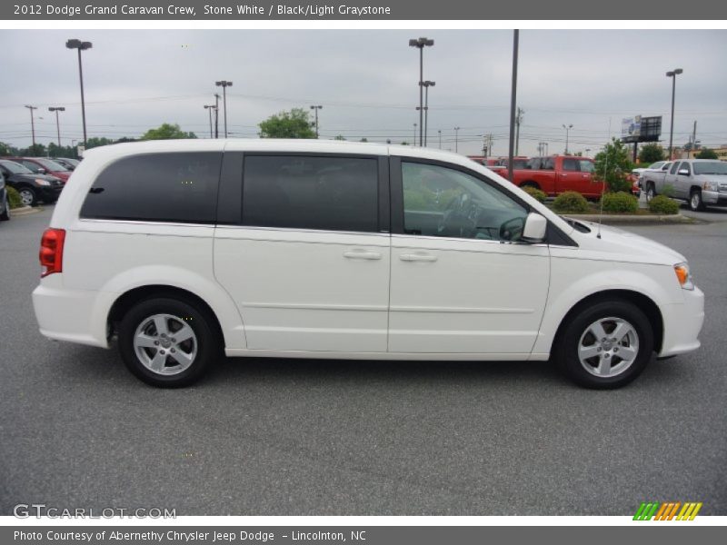 Stone White / Black/Light Graystone 2012 Dodge Grand Caravan Crew
