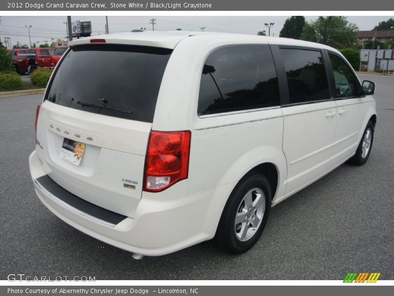 Stone White / Black/Light Graystone 2012 Dodge Grand Caravan Crew