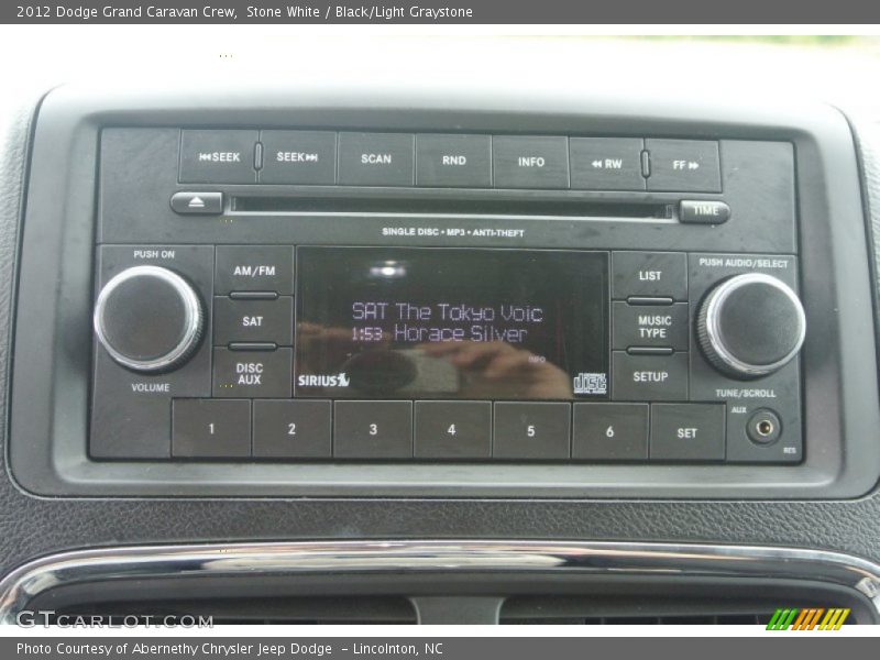 Stone White / Black/Light Graystone 2012 Dodge Grand Caravan Crew
