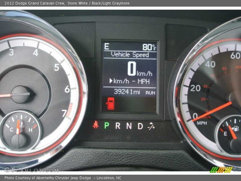 Stone White / Black/Light Graystone 2012 Dodge Grand Caravan Crew