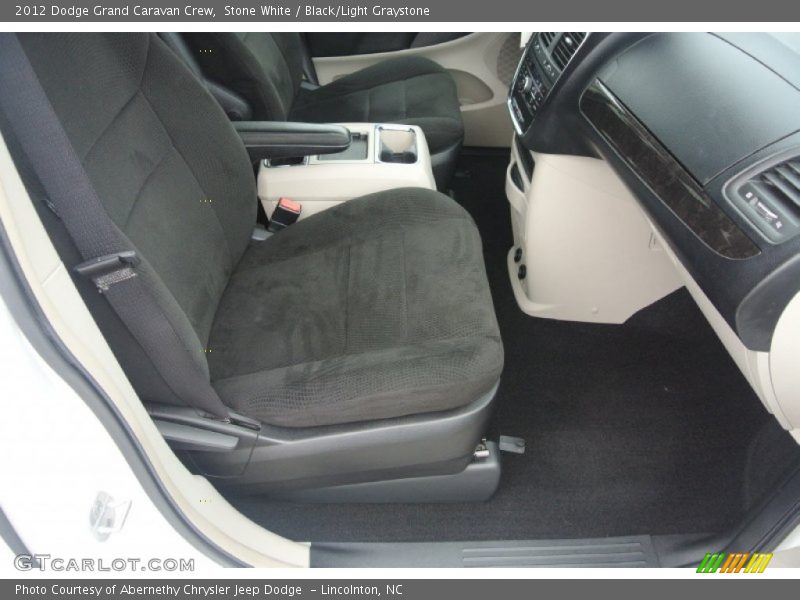 Stone White / Black/Light Graystone 2012 Dodge Grand Caravan Crew