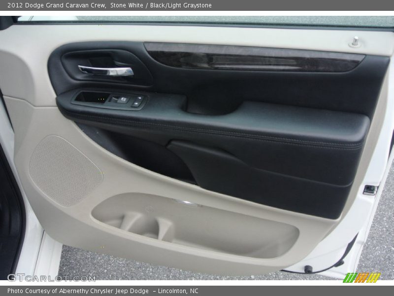 Stone White / Black/Light Graystone 2012 Dodge Grand Caravan Crew
