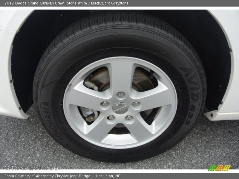 Stone White / Black/Light Graystone 2012 Dodge Grand Caravan Crew