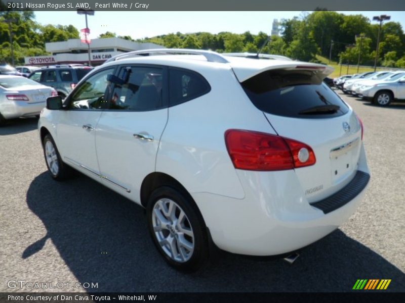 Pearl White / Gray 2011 Nissan Rogue SL AWD