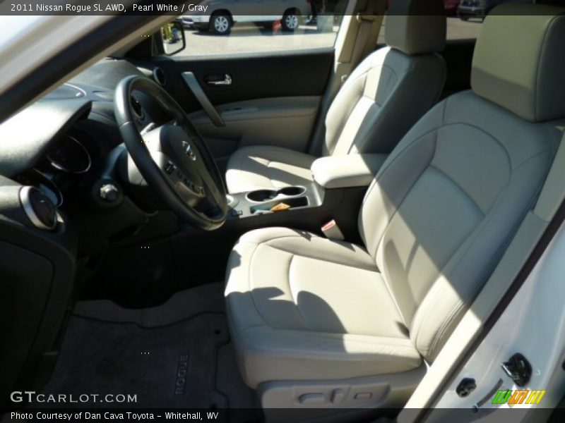 Pearl White / Gray 2011 Nissan Rogue SL AWD