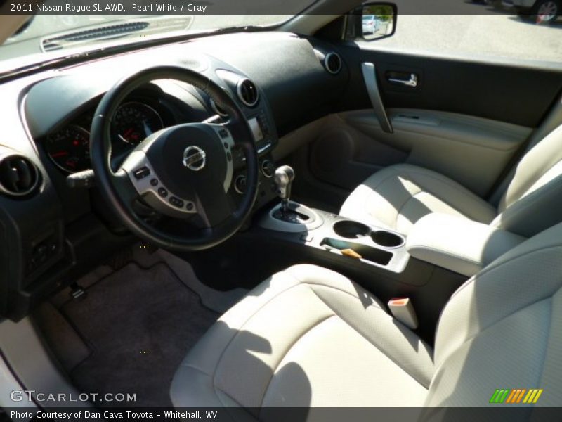 Pearl White / Gray 2011 Nissan Rogue SL AWD