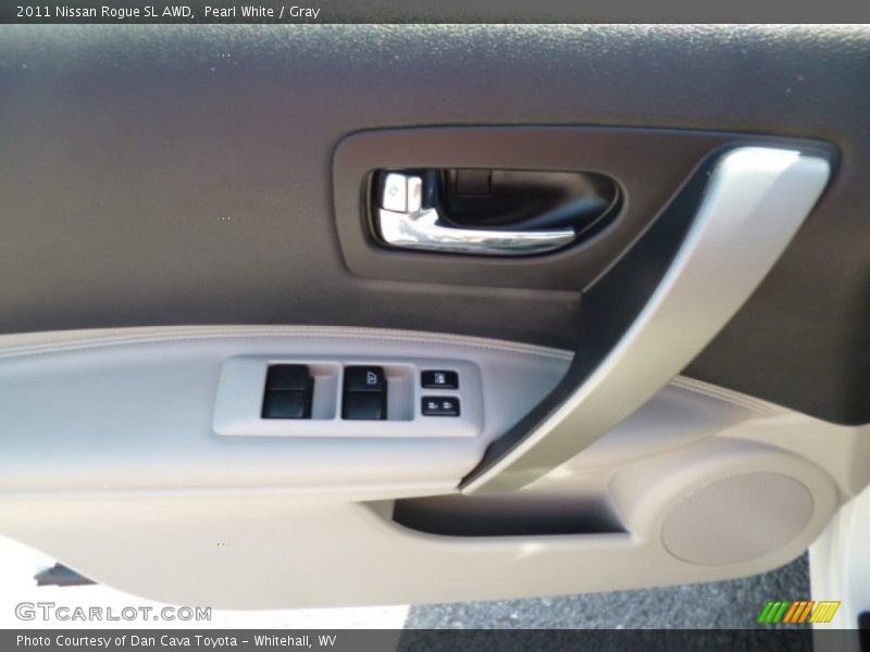 Pearl White / Gray 2011 Nissan Rogue SL AWD