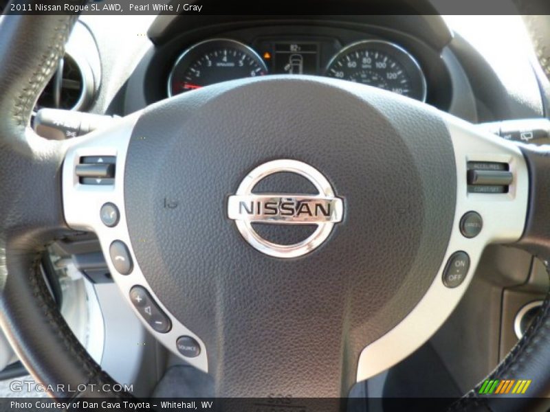 Pearl White / Gray 2011 Nissan Rogue SL AWD