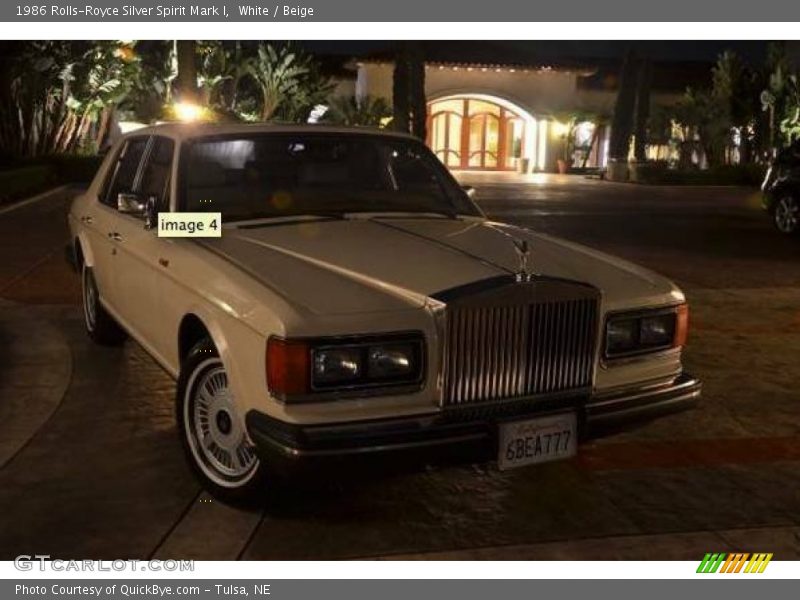 White / Beige 1986 Rolls-Royce Silver Spirit Mark I