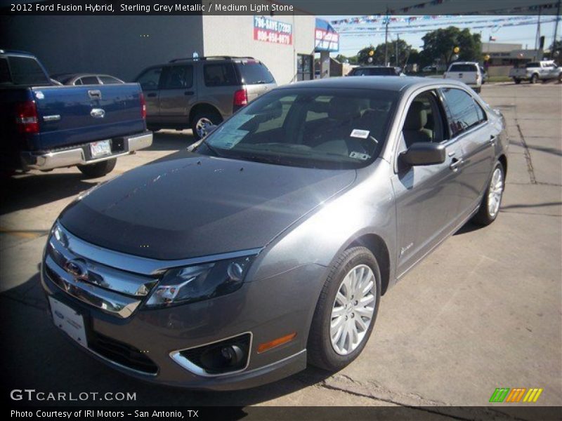 Sterling Grey Metallic / Medium Light Stone 2012 Ford Fusion Hybrid