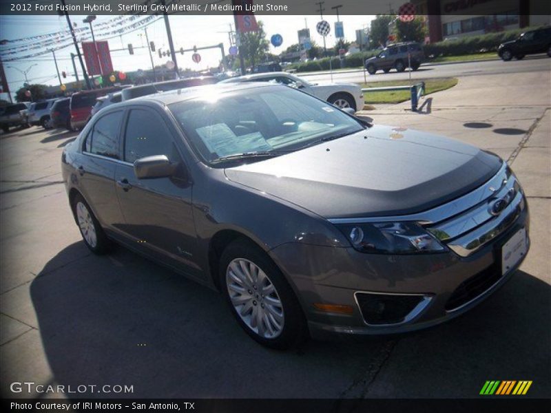 Sterling Grey Metallic / Medium Light Stone 2012 Ford Fusion Hybrid