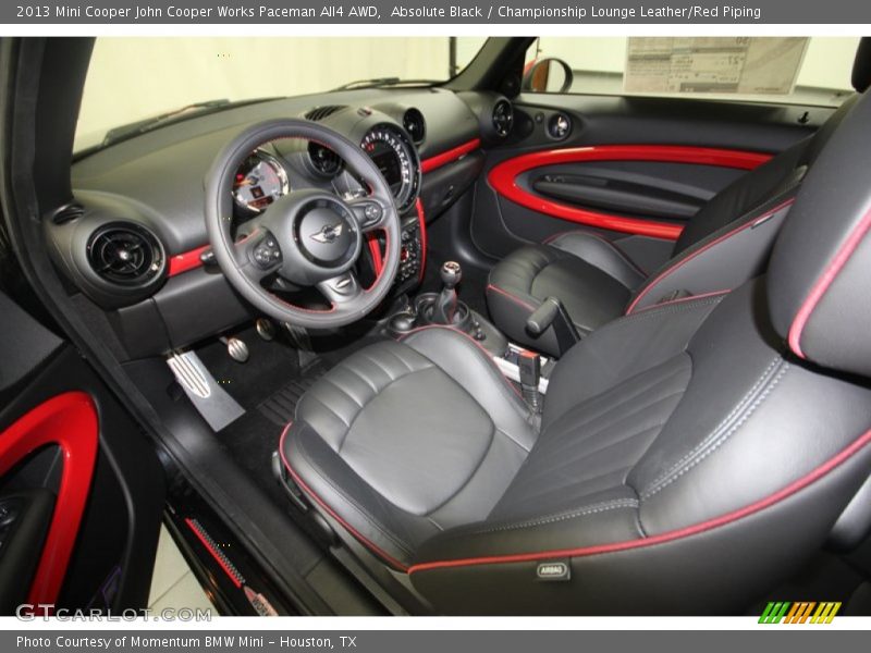 Front Seat of 2013 Cooper John Cooper Works Paceman All4 AWD