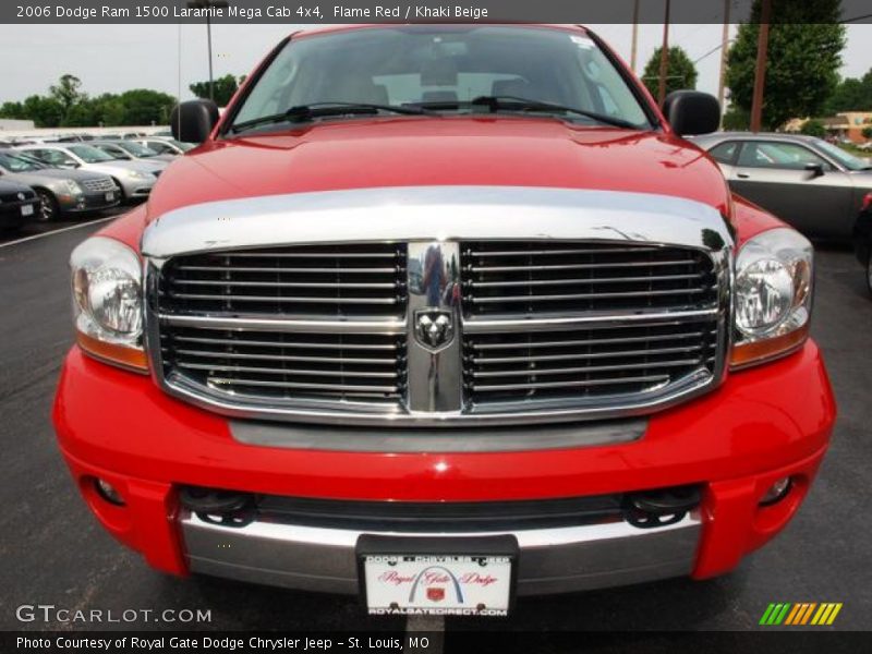 Flame Red / Khaki Beige 2006 Dodge Ram 1500 Laramie Mega Cab 4x4