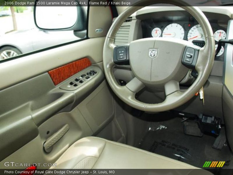 Flame Red / Khaki Beige 2006 Dodge Ram 1500 Laramie Mega Cab 4x4