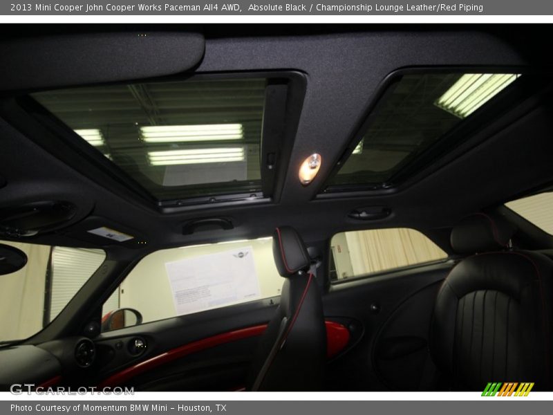 Absolute Black / Championship Lounge Leather/Red Piping 2013 Mini Cooper John Cooper Works Paceman All4 AWD