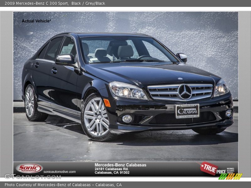 Black / Grey/Black 2009 Mercedes-Benz C 300 Sport