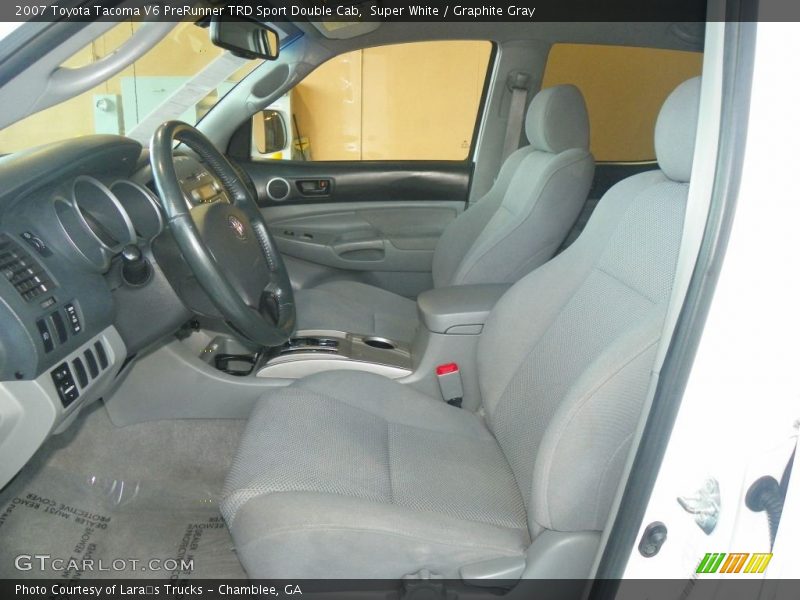 Super White / Graphite Gray 2007 Toyota Tacoma V6 PreRunner TRD Sport Double Cab