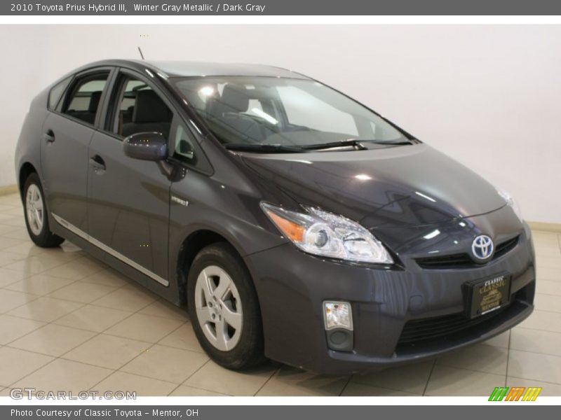 Winter Gray Metallic / Dark Gray 2010 Toyota Prius Hybrid III