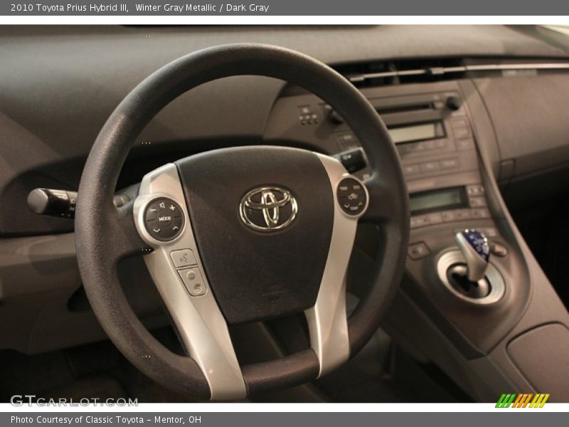 Winter Gray Metallic / Dark Gray 2010 Toyota Prius Hybrid III