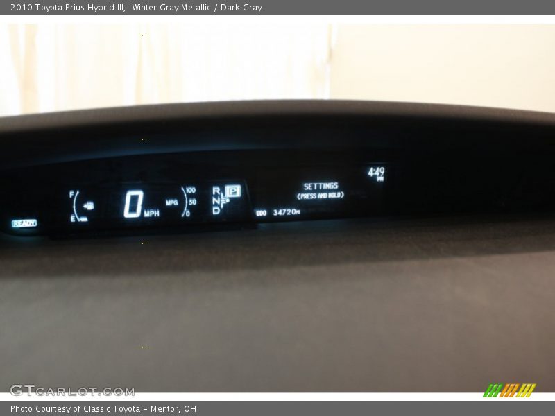 Winter Gray Metallic / Dark Gray 2010 Toyota Prius Hybrid III