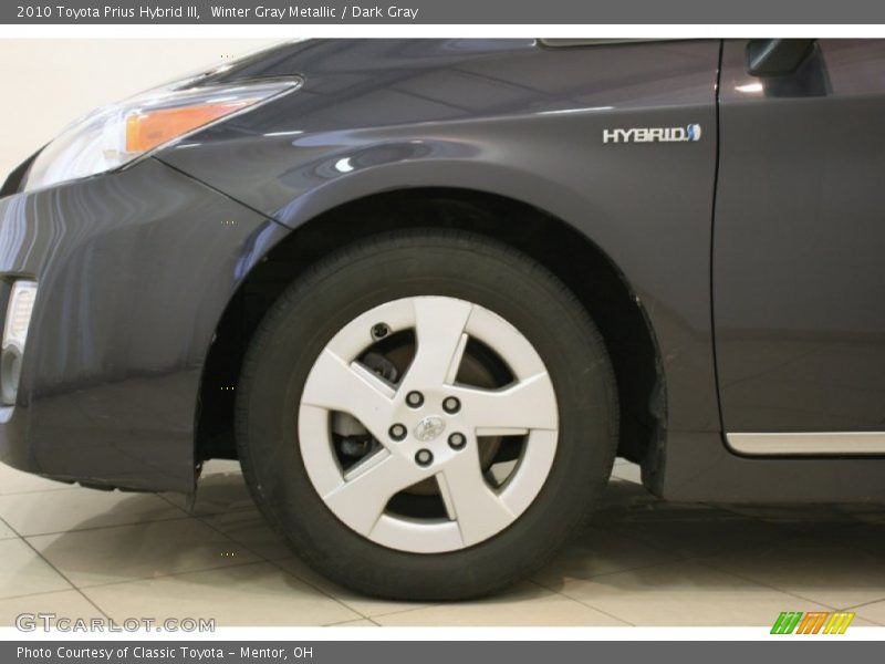 Winter Gray Metallic / Dark Gray 2010 Toyota Prius Hybrid III