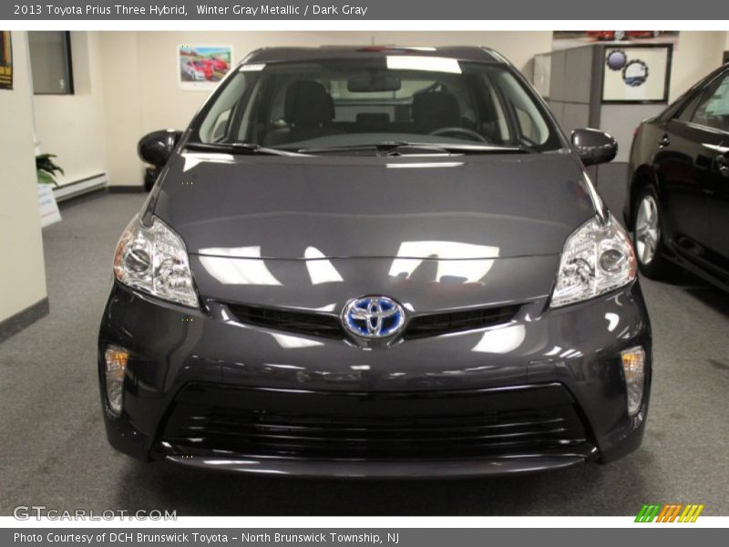 Winter Gray Metallic / Dark Gray 2013 Toyota Prius Three Hybrid