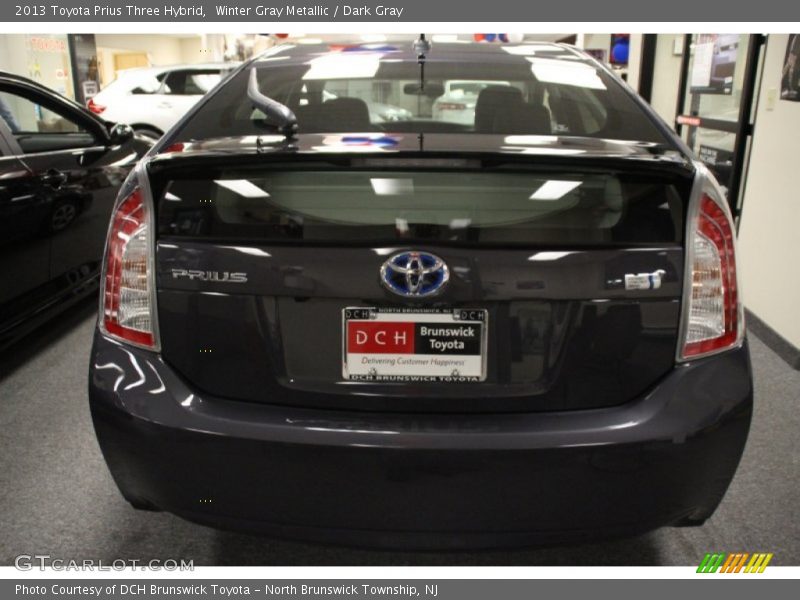 Winter Gray Metallic / Dark Gray 2013 Toyota Prius Three Hybrid