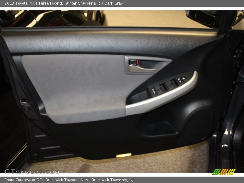 Winter Gray Metallic / Dark Gray 2013 Toyota Prius Three Hybrid